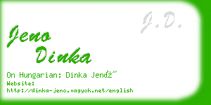 jeno dinka business card